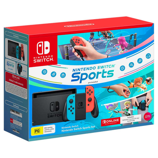 Nintendo Switch Neon Console with Nintendo Switch Sports & 3 Months Nintendo Switch Online