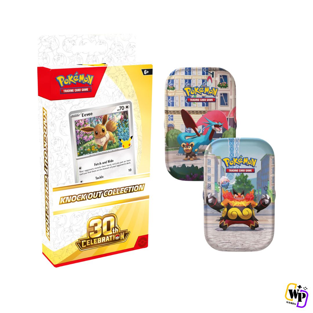 Pokemon TCG: 30th Celebration Bundle 12: 1x 30th Celebration Knock Out Collection + 2x Lumiose City Mini Tin