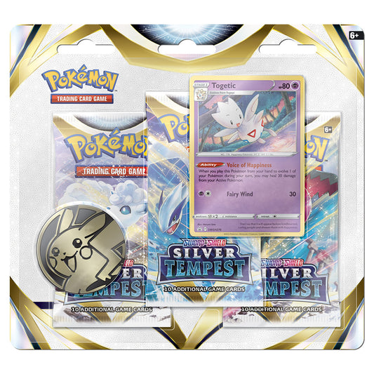 Pokemon TCG: Sword & Shield Silver Tempest Three-Booster Blister Pack