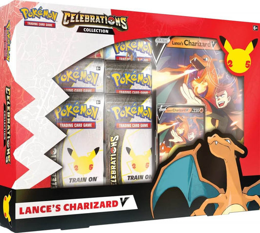 Pokemon TCG: Celebrations Collections - V Box (Lance’s Charizard V and Dark Sylveon V)