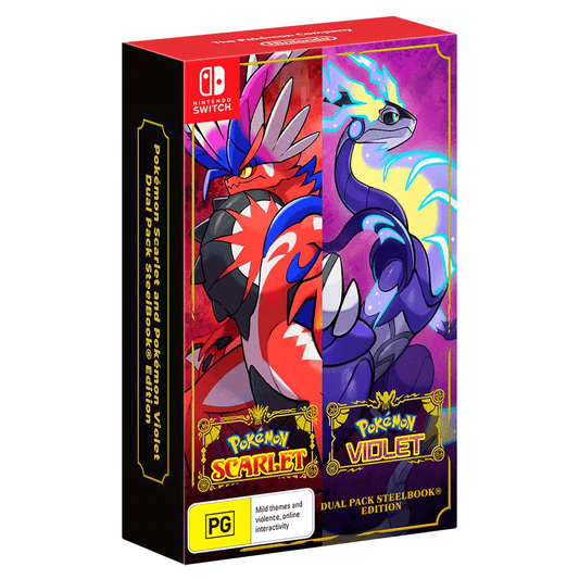 Pokemon Scarlet and Pokemon Violet Dual Pack with Collectible Steelbook - Nintendo Switch Game