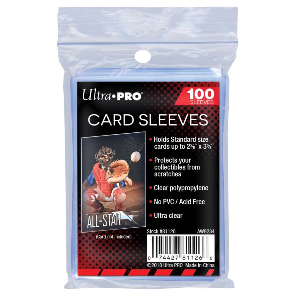 Ultra Pro 2-1/2" x 3-1/2" Soft Card Sleeves - 100 Pack