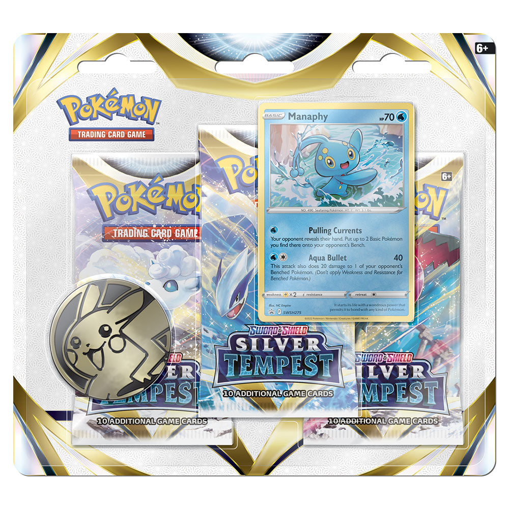 Pokemon TCG: Sword & Shield Silver Tempest Three-Booster Blister Pack