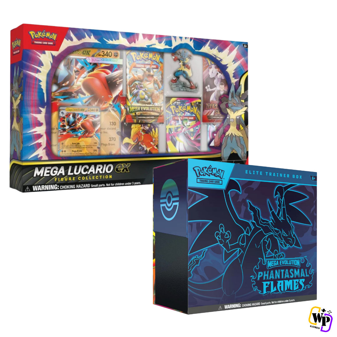 1x Phantasmal Flames ETB + 1x Mega Lucario ex Figure Collection