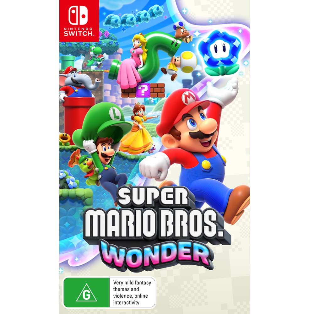 Nintendo Switch OLED Console with Super Mario Bros. Wonder & 12 Months Nintendo Switch Online (White)