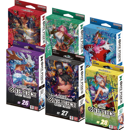 One Piece TCG: ST 23-28 Starter Deck Bundle