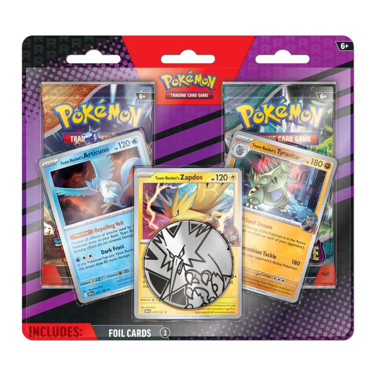 Pokemon TCG: Enhanced 2-Pack Blister - Team Rocket's Articuno, Zapdos & Tyranita