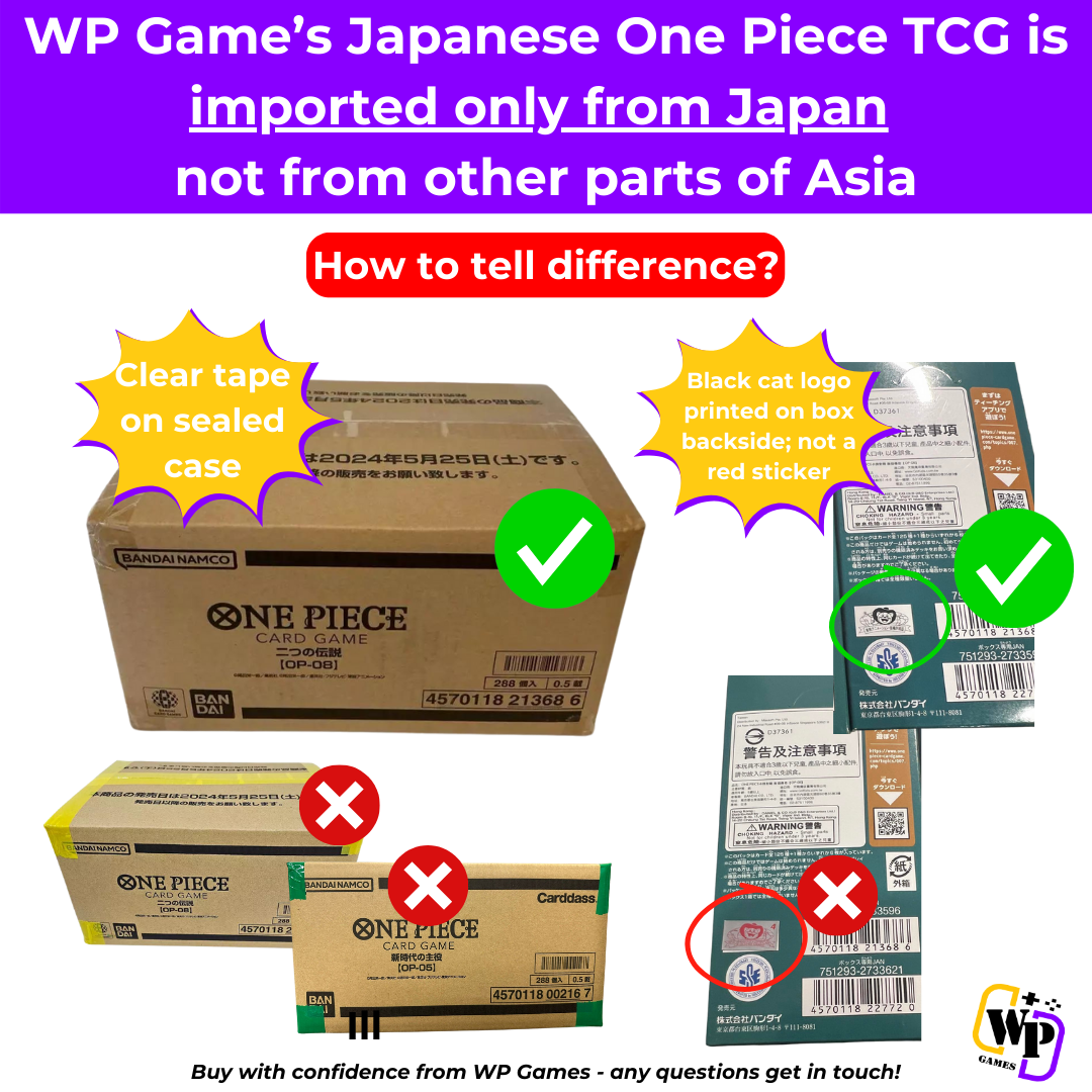 Buy Japanese One Piece TCG products confidently from WP Games