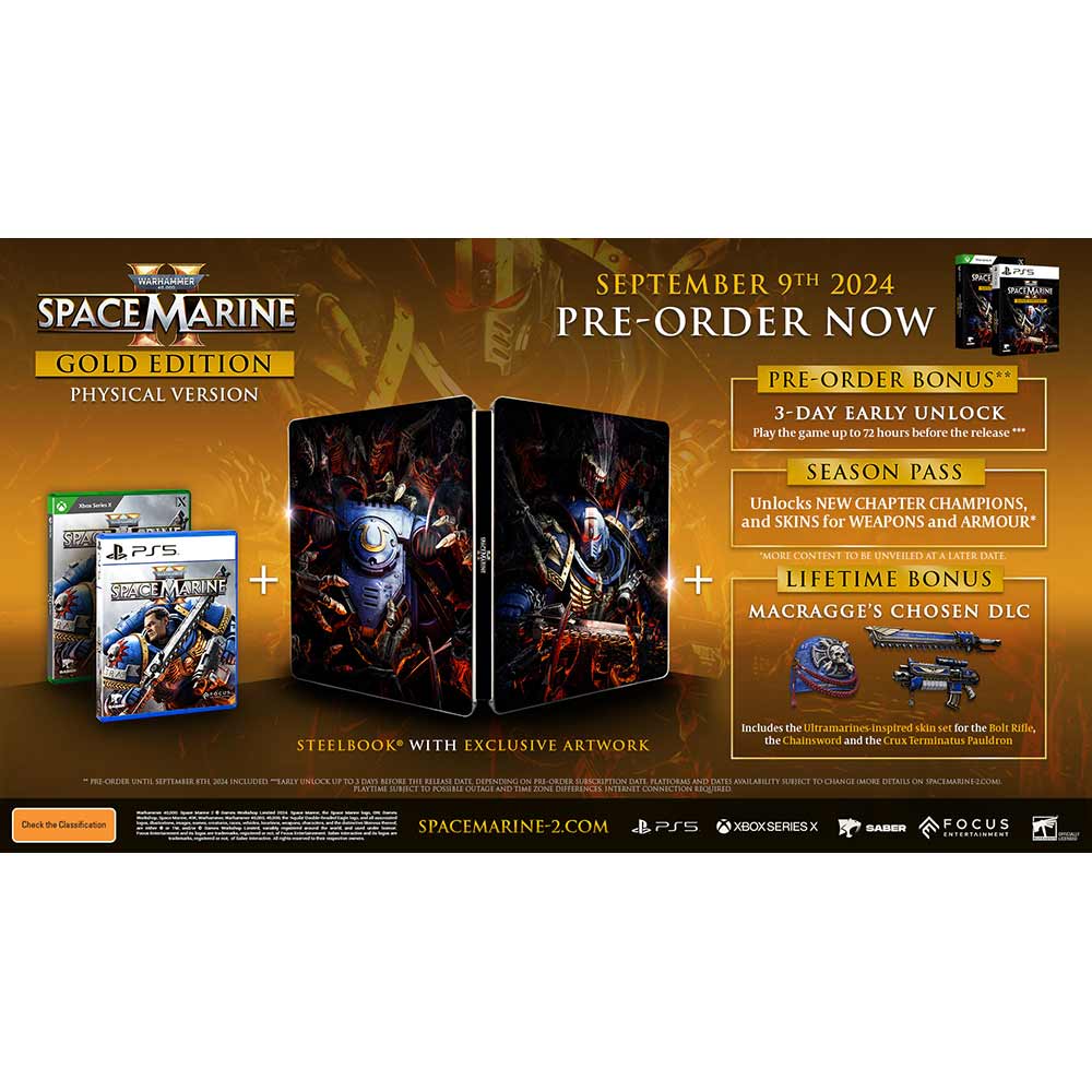 Warhammer 40,000 Space Marine II Gold Edition - PlayStation 5 (Pre-Order)