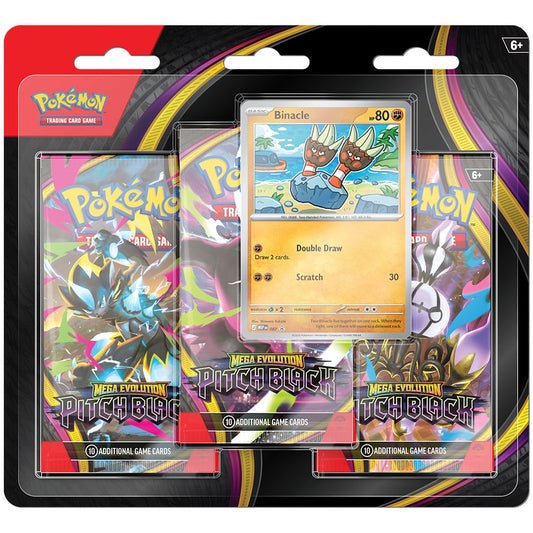 Pokemon TCG: Mega Evolutions - Pitch Black Three Booster Blister (Pre-order)