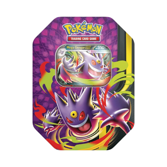 Pokemon TCG: Mega Moonlit Tin - Mega Gengar ex design